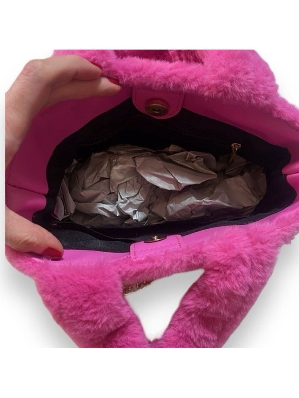 Barbie & Skinnydip London Collaboration Pink Furry Crossbody RARE Purse Bag - Picture 9 of 14